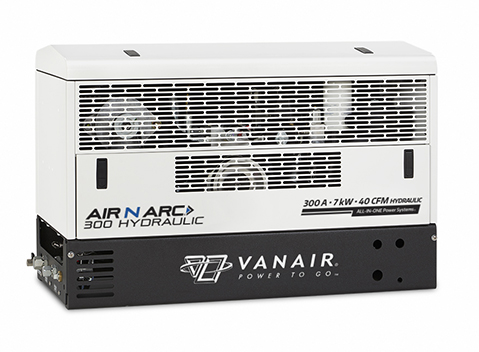 Vanair® Air N Arc® 300 Hydraulic ALL-IN-ONE Power System® open-center hydraulic drive compressor unit