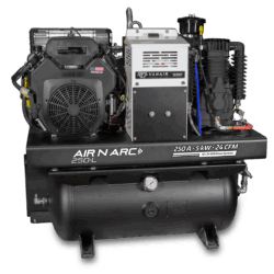 Air N Arc® 250-L ALL-IN-ONE Power System® Air N Arc® 250-L ALL-IN-ONE Power System® lightweight aluminum reciprocating compressor - Vanair®