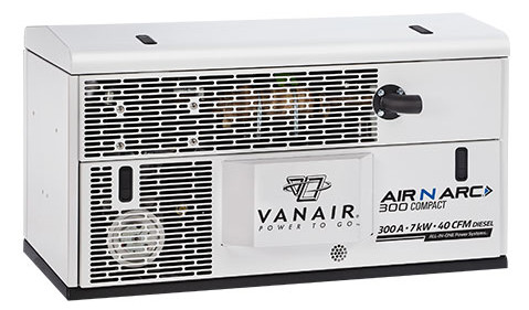 Vanair® Air N Arc® 300 Compact ALL-IN-ONE Power System® designed for under-body mount