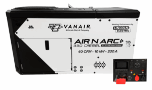 Air N Arc® 330 Diesel with Controller Vanair® Air N Arc® 330 Diesel ALL-IN-ONE Power System® with controller panel mounted on service truck