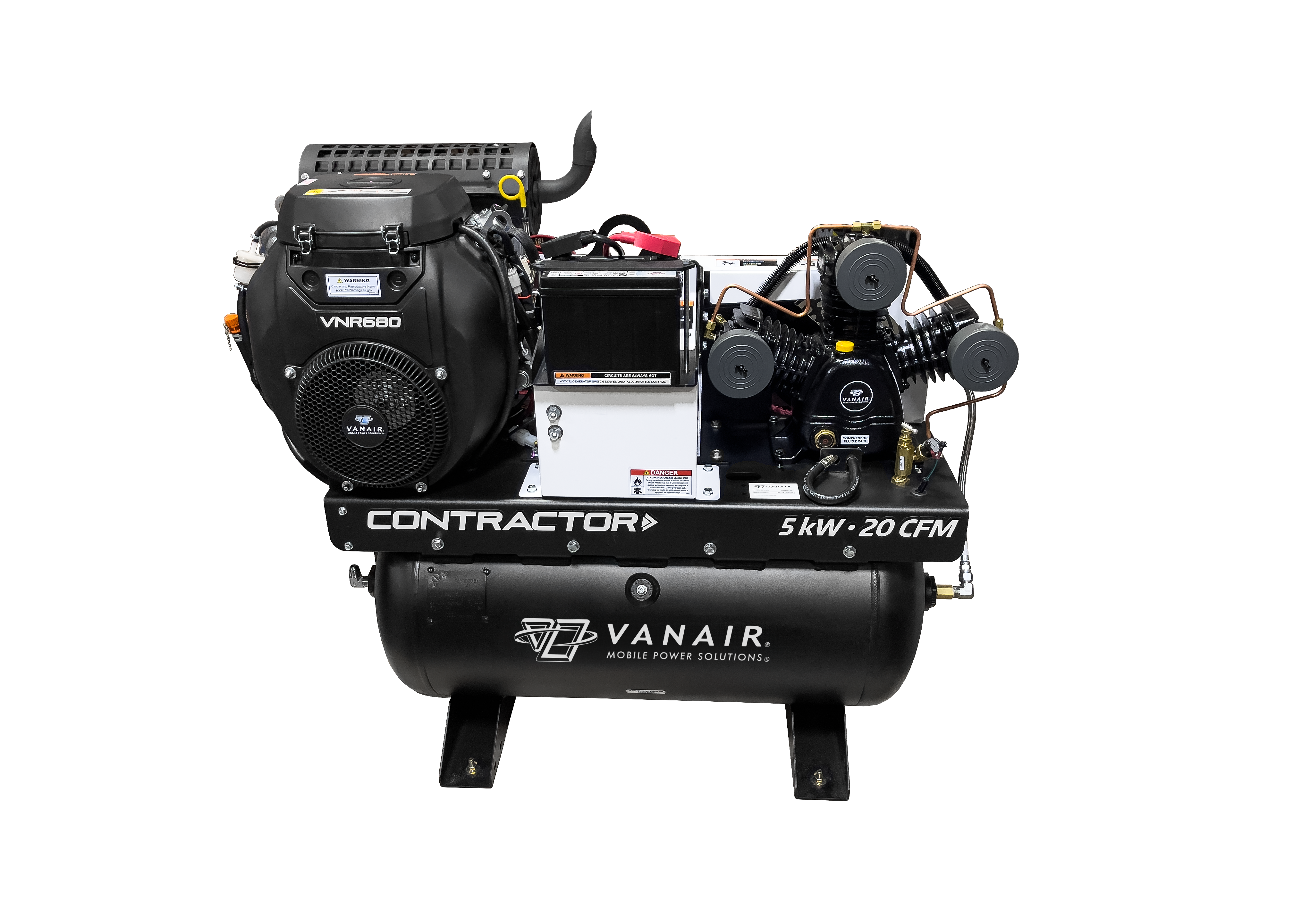 Vanair® Contractor Reciprocating Air Compressor with Generator Vanair® Contractor Reciprocating Air Compressor with Generator
