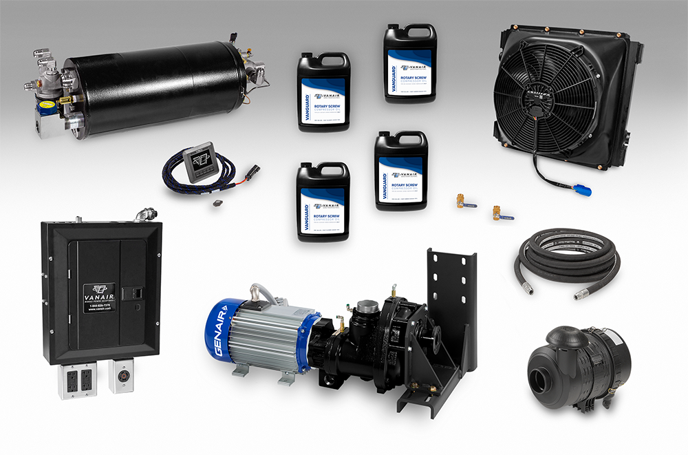 Genair® Rotary Screw Air Compressor/Generator System – 125 to 185 CFM - Standard Kit