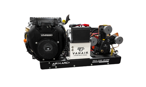 Vanair® Air N Arc® 150 ALL-IN-ONE Power System® with VNR680, 20 HP engine - compact skid mount unit Vanair® Air N Arc® 150 ALL-IN-ONE Power System® with VNR680, 20 HP engine - compact skid mount unit