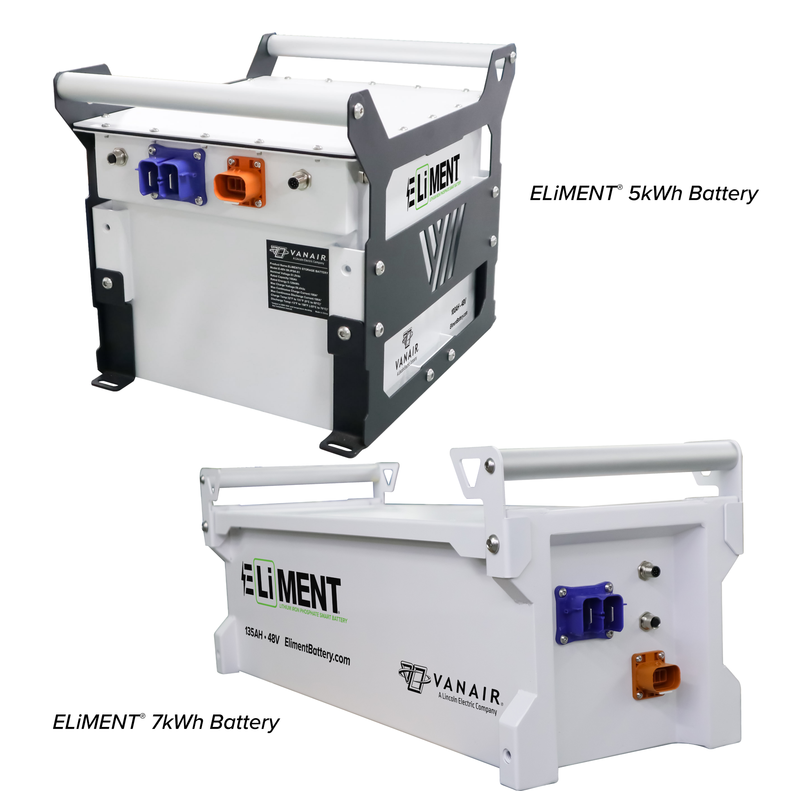 ELiMENT® 48V, LiFePO4 Batteries - 5kWh and 7kWh, IP67 Rated, UL 1973